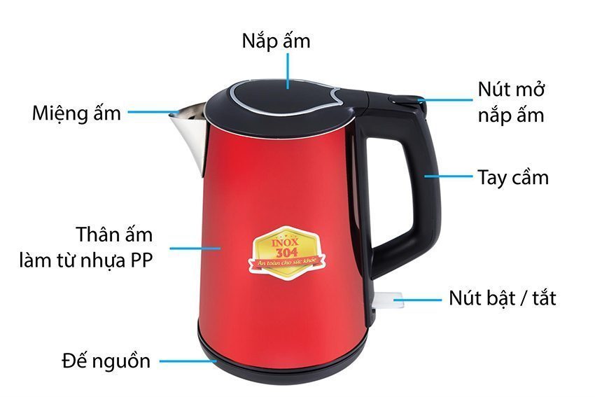 Ấm siêu tốc Taka TKEK315 - Hàng chính hãng