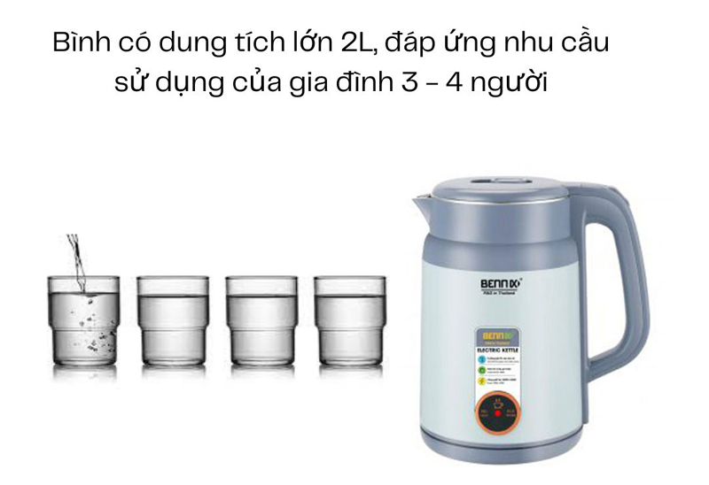 Ấm siêu tốc Bennix BN-200EK - Hàng chính hãng