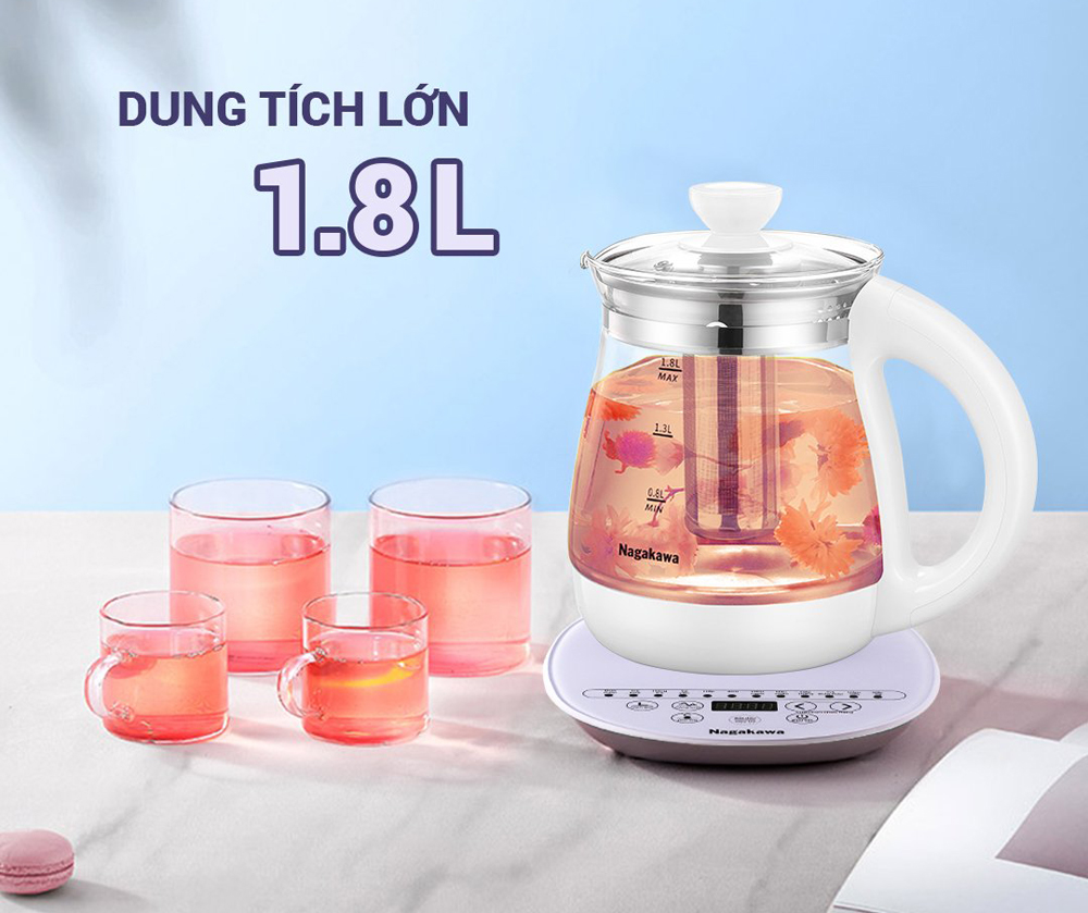 Ấm siêu tốc đa năng Nagakawa NAG0316 - Hàng chính hãng