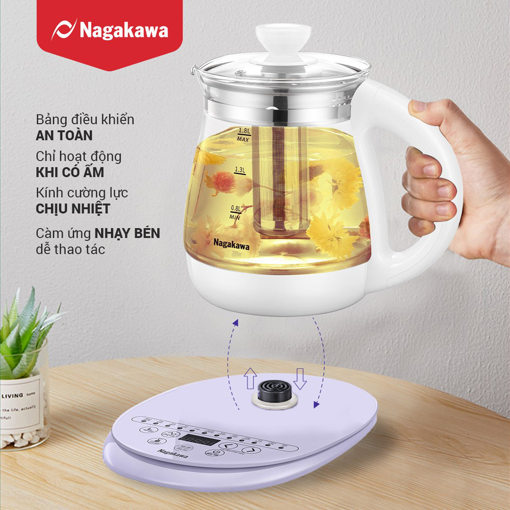 Ấm siêu tốc đa năng Nagakawa NAG0316 - Hàng chính hãng