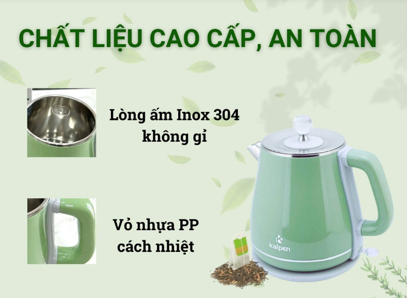 Bình đun nước siêu tốc Kalpen KK9901G - Hàng chính hãng
