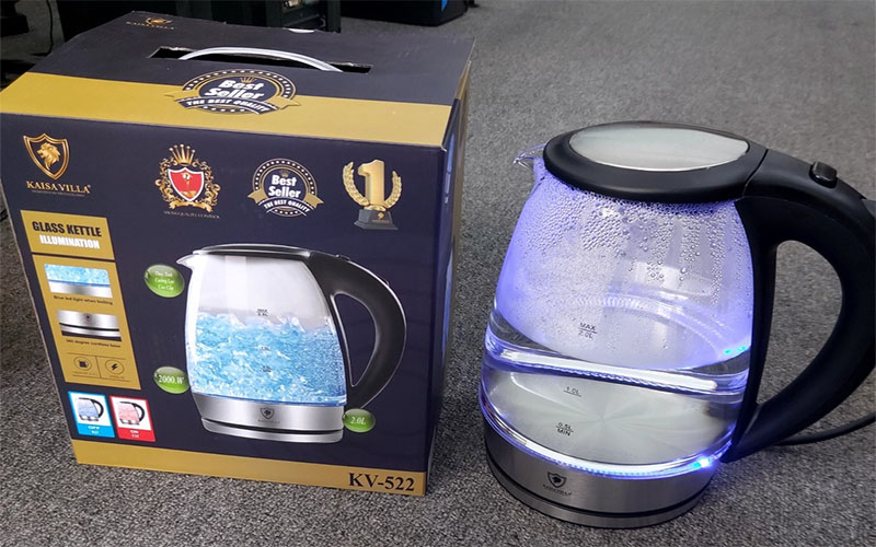 Ấm siêu tốc thủy tinh KAISA VILLA KV-522 - Hàng chính hãng