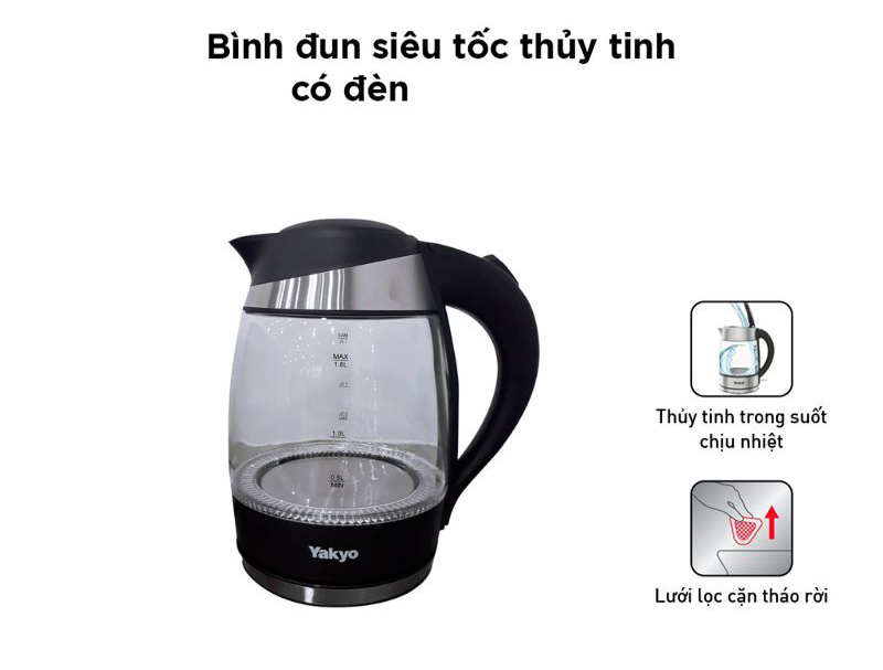 Ấm đun nước siêu tốc Yakyo TP-1757 - Hàng chính hãng