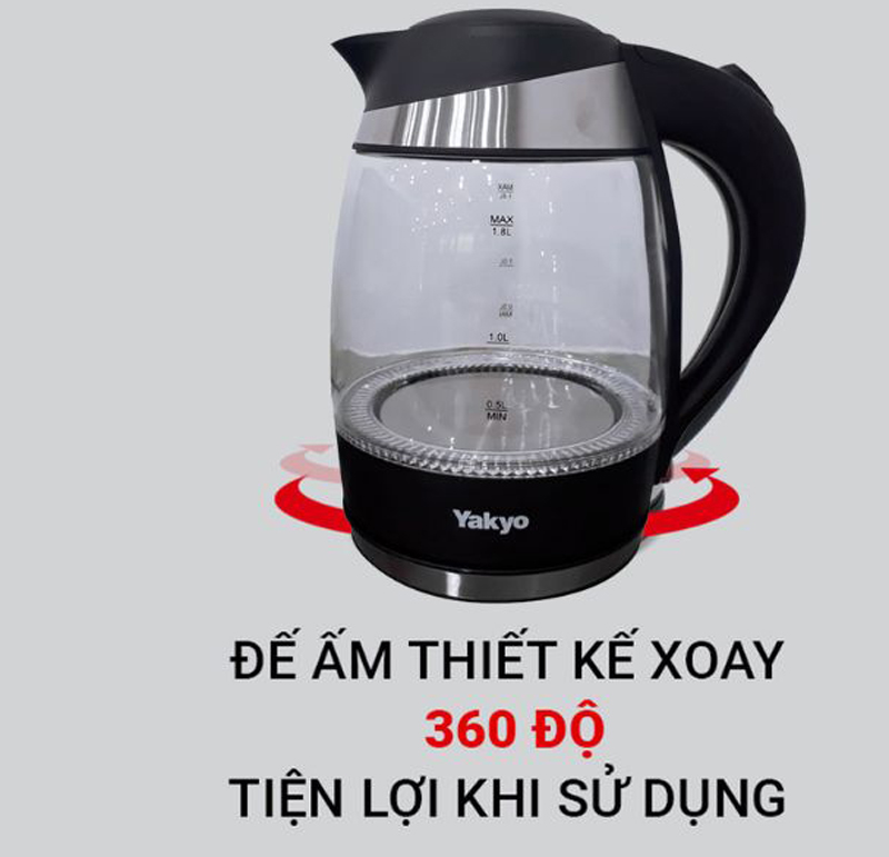 Ấm đun nước siêu tốc Yakyo TP-1757 - Hàng chính hãng