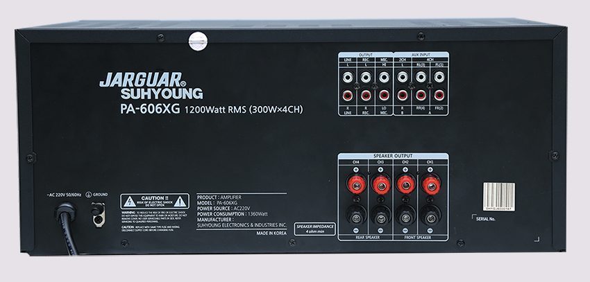 Chất liệu của amply Jarguar Suhyoung PA-606XG