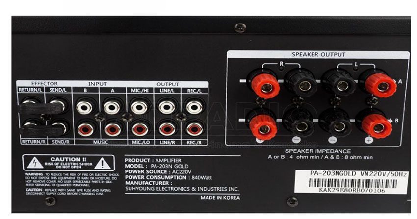 Amply Jarguar Suhyoung PA203N Gold - Hàng chính hãng