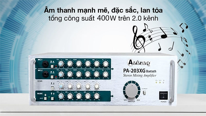 Amply karaoke Arirang PA-203XG Bluettooth - Hàng chính hãng