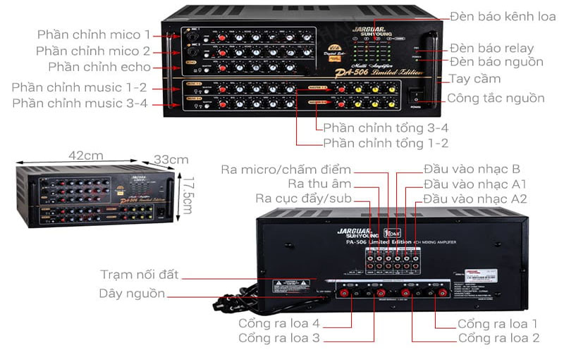 Amply karaoke Jarguar Suhyoung PA-506 Limited Edition