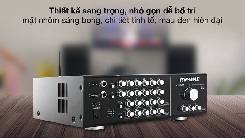 Thiết kế của Amply karaoke Paramax AX-1800