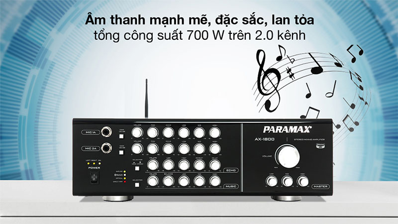 Công suất của Amply karaoke Paramax AX-1800