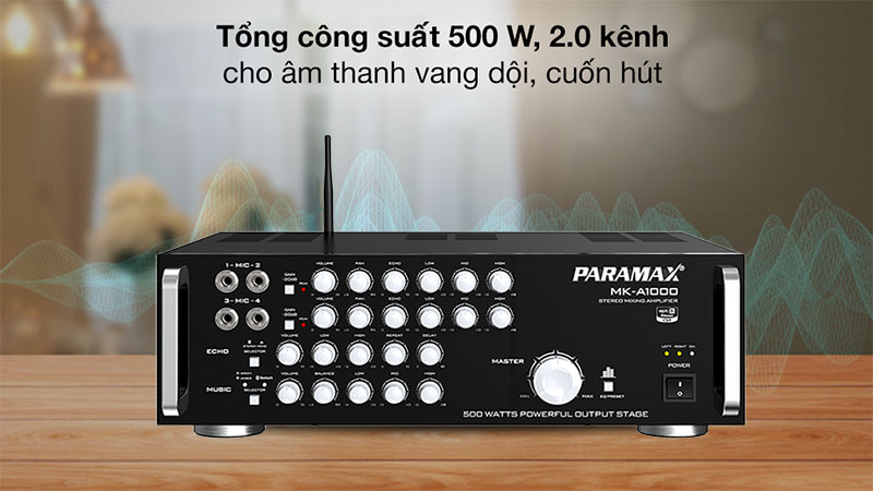 Công suất của Amply karaoke Paramax MK-A1000