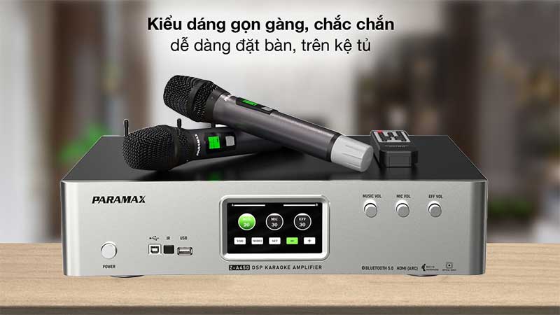 Amply mixer karaoke kèm micro không dây Paramax Z-A450 - Hàng chính hãng