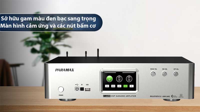 Amply mixer karaoke kèm micro không dây Paramax Z-A450 - Hàng chính hãng
