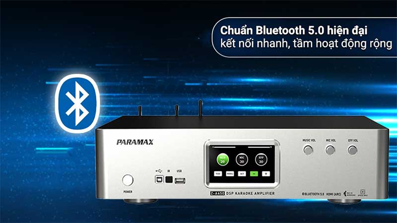 Amply mixer karaoke kèm micro không dây Paramax Z-A450 - Hàng chính hãng
