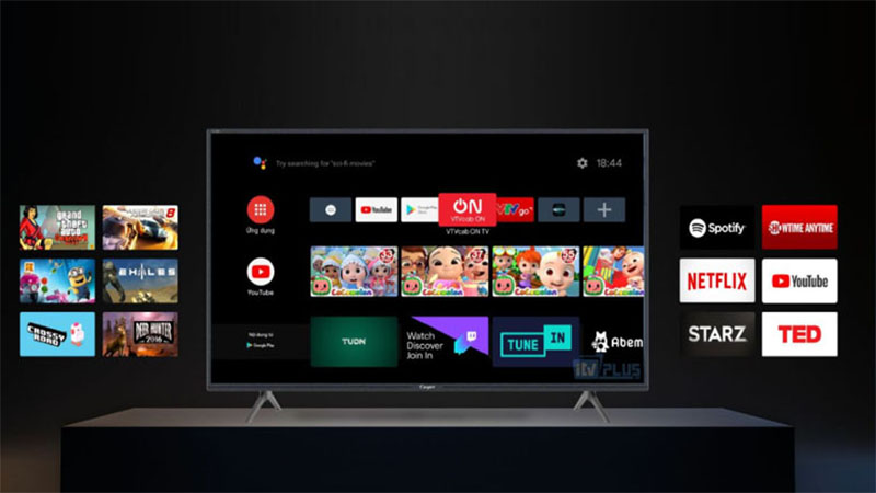 Kho ứng dụng phong phú, giao diện dễ dùng với hệ điều hành Android 9.0 của Android Tivi Casper 32 inch 32HG5200 