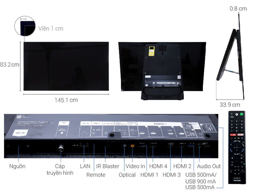 Android Tivi OLED Sony KD-65A1 - Hàng chính hãng
