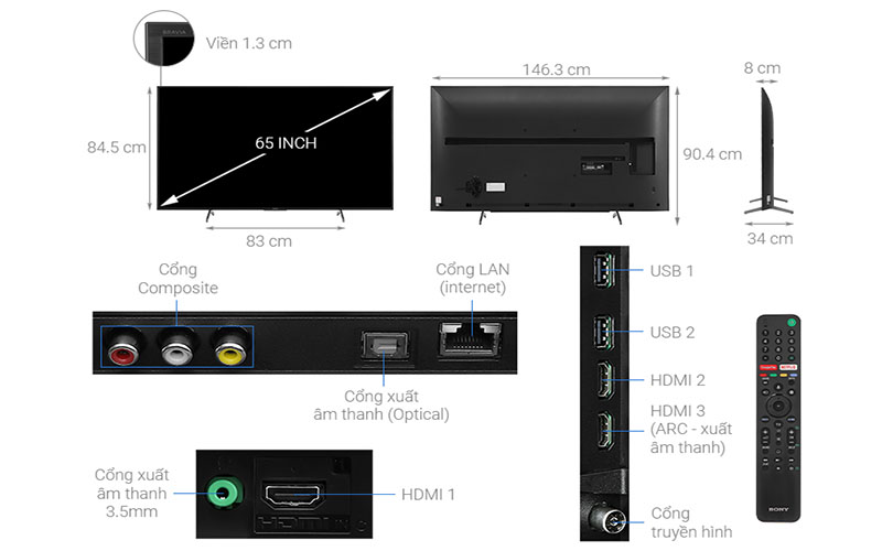Android Tivi Sony 4K 65 inch KD-65X7500H