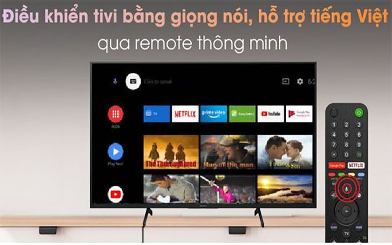 Điều khiển của Android Tivi Sony 4K 65 inch KD-65X7500H
