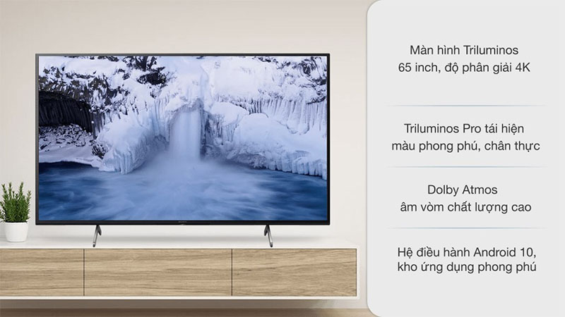 Android Tivi Sony 4K 65 inch KD-65X80J/S - Hàng chính hãng