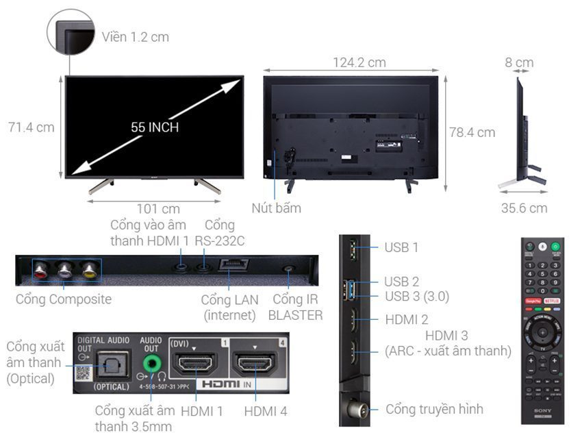 Chi tiết của android Tivi Sony KD-55X7500F