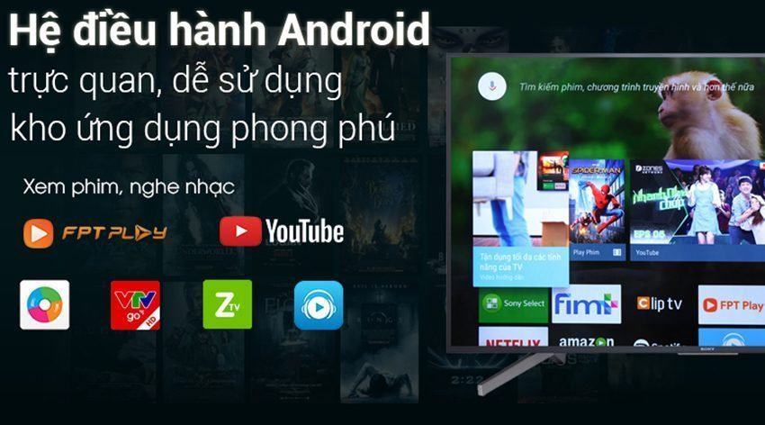 Tính năng của android Tivi Sony KD-55X7500F