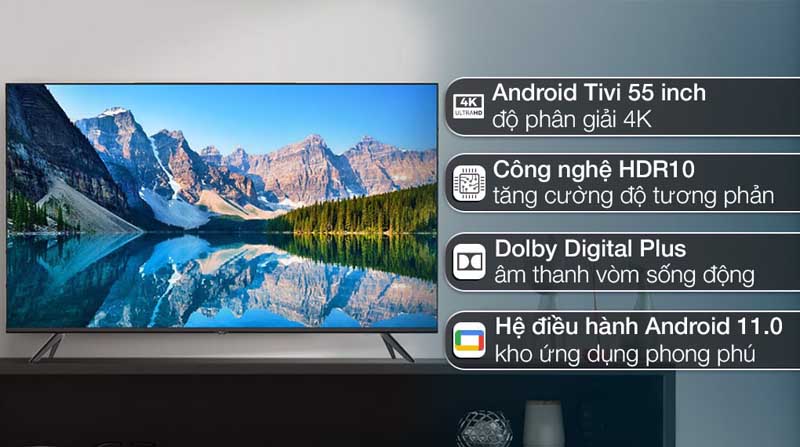 Android Tivi Casper 4K 55 inch 55UGA610 - Hàng chính hãng