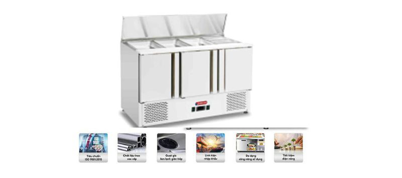 Bàn mát salad công nghiệp Turbo Chef TCS1360 - Hàng chính hãng