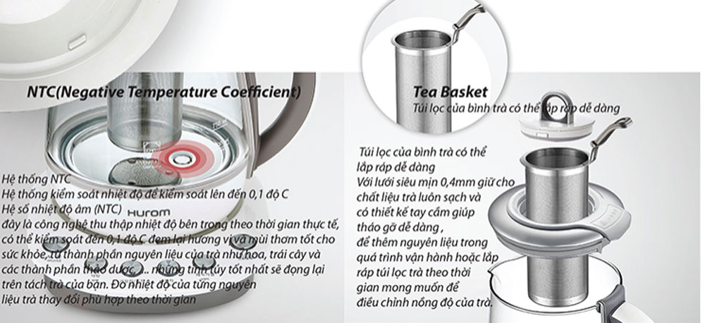 Ấm pha trà Hurom TM-B01 - Hàng chính hãng
