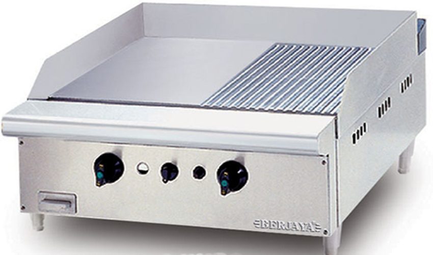 Bếp chiên nửa phẳng, nửa nhám dùng gas Berjaya GG2B12R