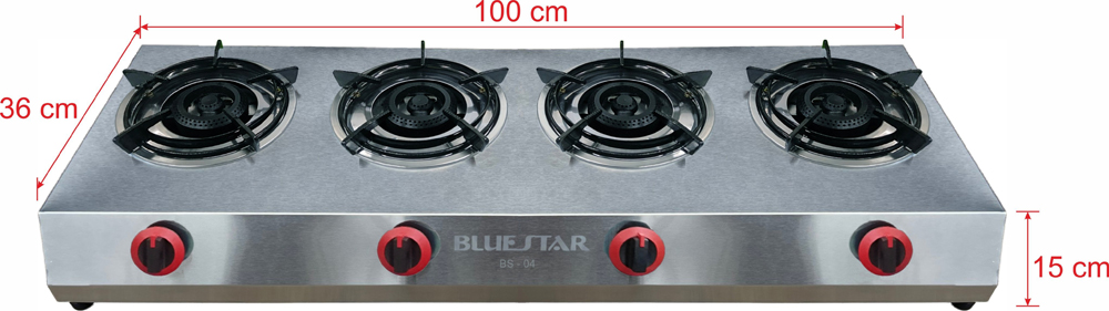 Bếp gas 4 lò Bluestar BS-04G - Hàng chính hãng