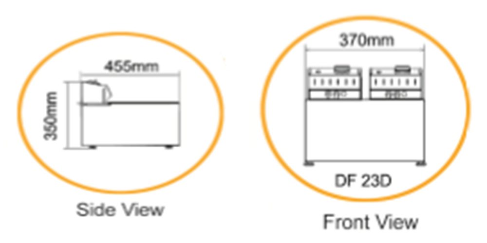 Bếp chiên nhúng điện đôi Berjaya DF23D - Hàng chính hãng