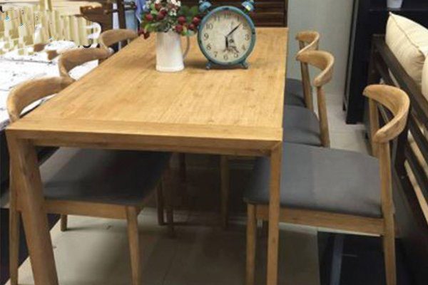 Bàn ăn gỗ tràm cào cước 1m68 x 80 x 76 hàng xuất đi Pháp - Hàng chính hãng