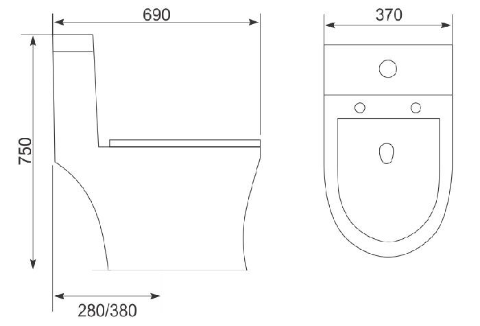Bồn cầu khối Gorlde 8030