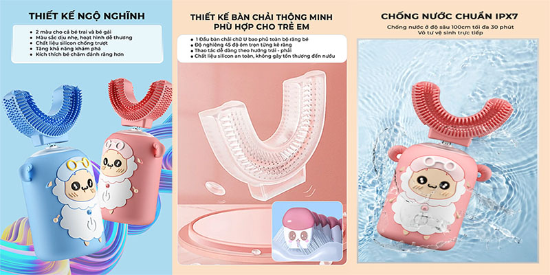 Bàn chải điện em bé Magic KID-01 - Hàng chính hãng