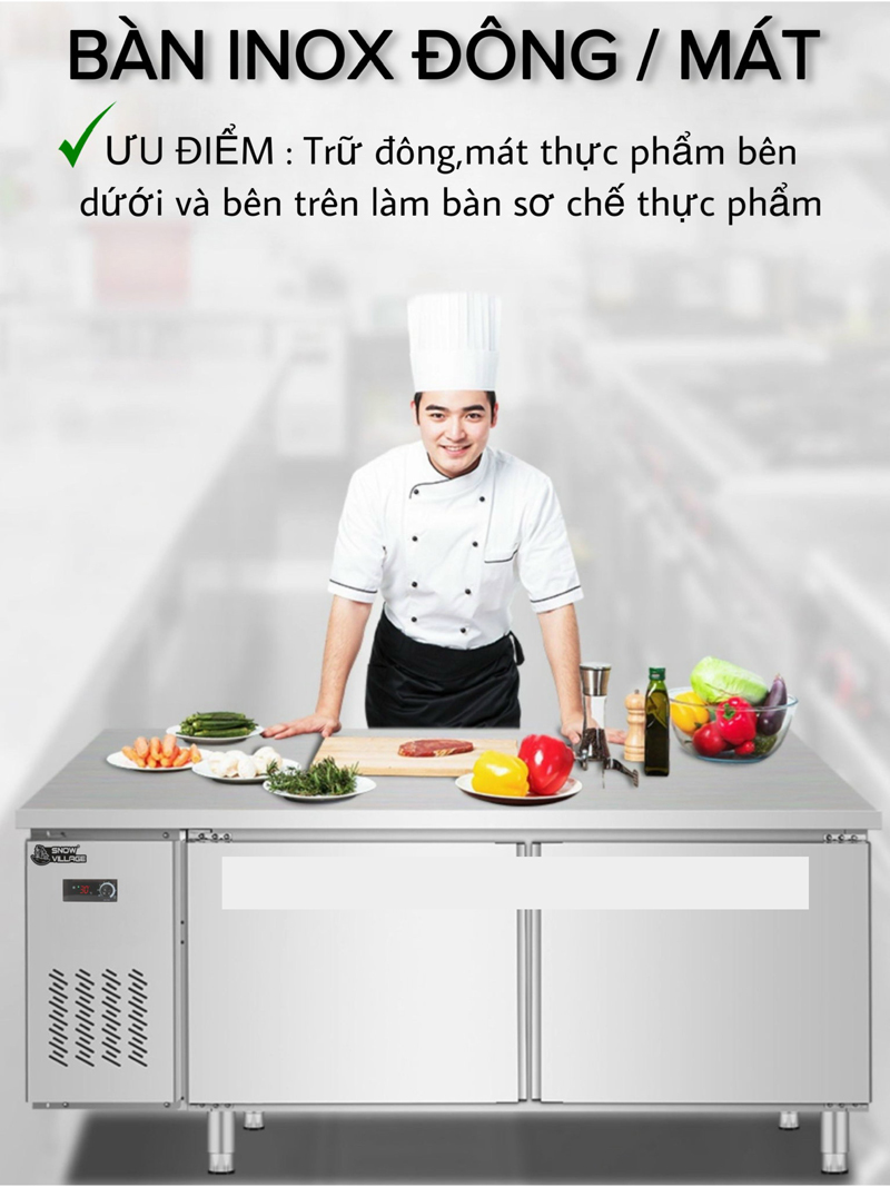 Bàn đông inox 2 chế độ Snow Village PLO-35L2S - Hàng chính hãng