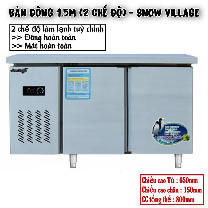 Bàn đông inox 2 chế độ Snow Village PLO-35L2S - Hàng chính hãng