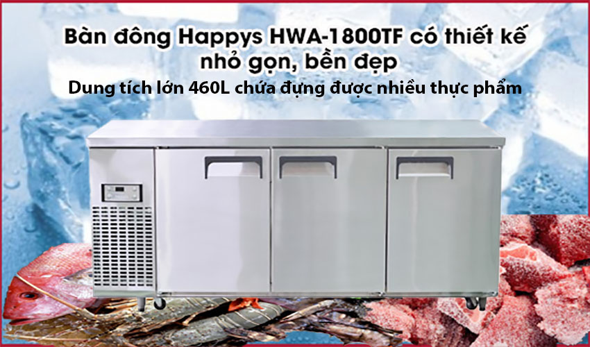 Bàn đông công nghiệp 3 cánh Happys HWA-1800TF - Hàng chính hãng