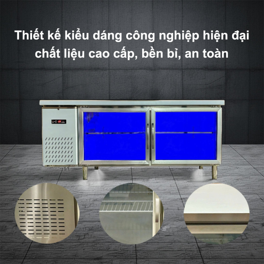 Bàn đông công nghiệp cánh kính Lightcool BL-1500 1.8M - Hàng chính hãng