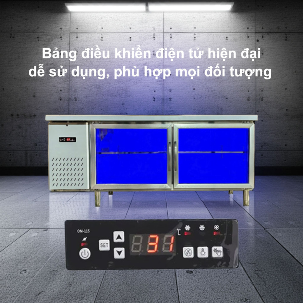 Bàn đông công nghiệp cánh kính Lightcool BL-1500 1.8M - Hàng chính hãng