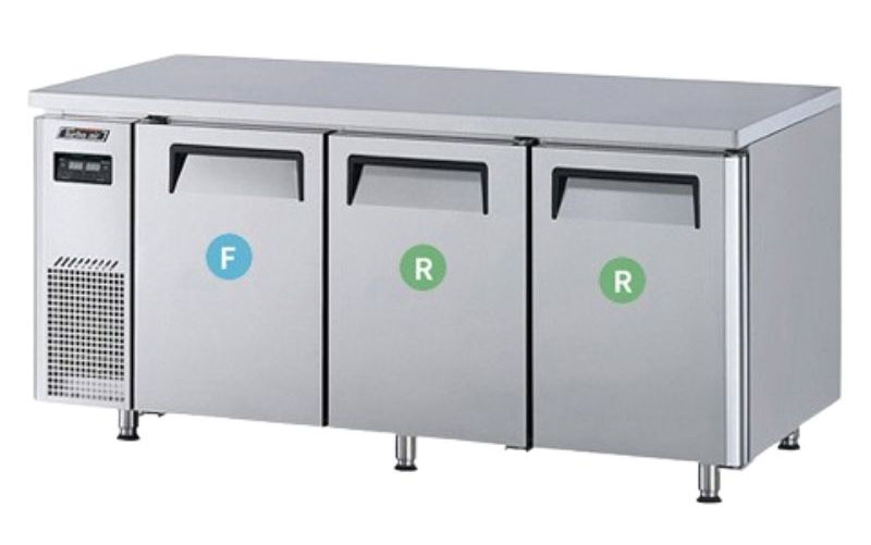 Bàn đông mát inox 3 cánh 1m8 Turbo Air KURF18-3  - Hàng chính hãng