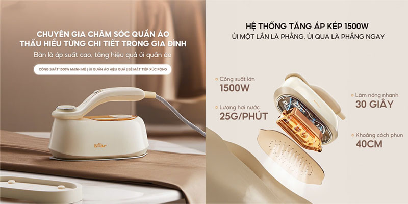 Bàn là hơi nước Bear IR-4H15H - Hàng chính hãng