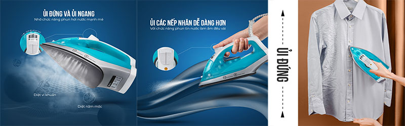 Bàn là hơi nước Elmich SIE-3436 - Hàng chính hãng