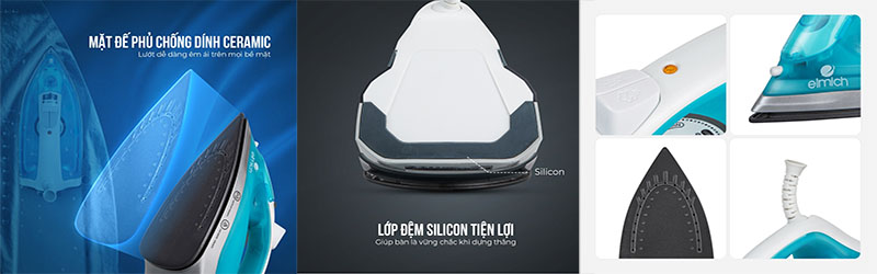 Bàn là hơi nước Elmich SIE-3436 - Hàng chính hãng