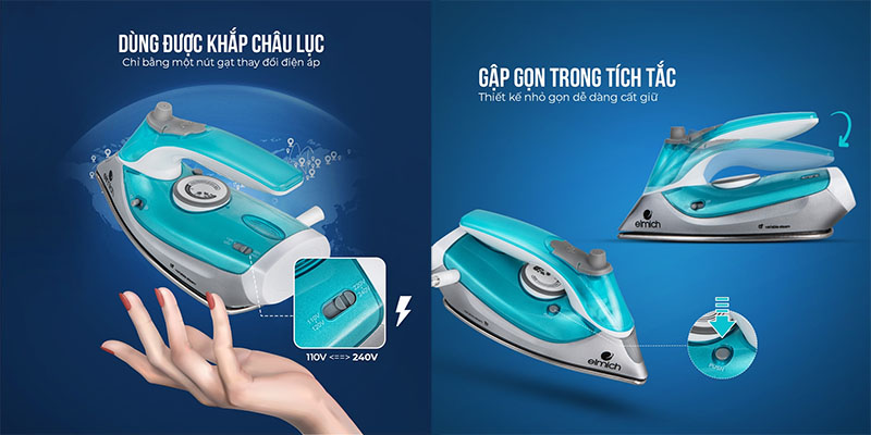 Thiết kế của Bàn là hơi nước Elmich SIE-3438