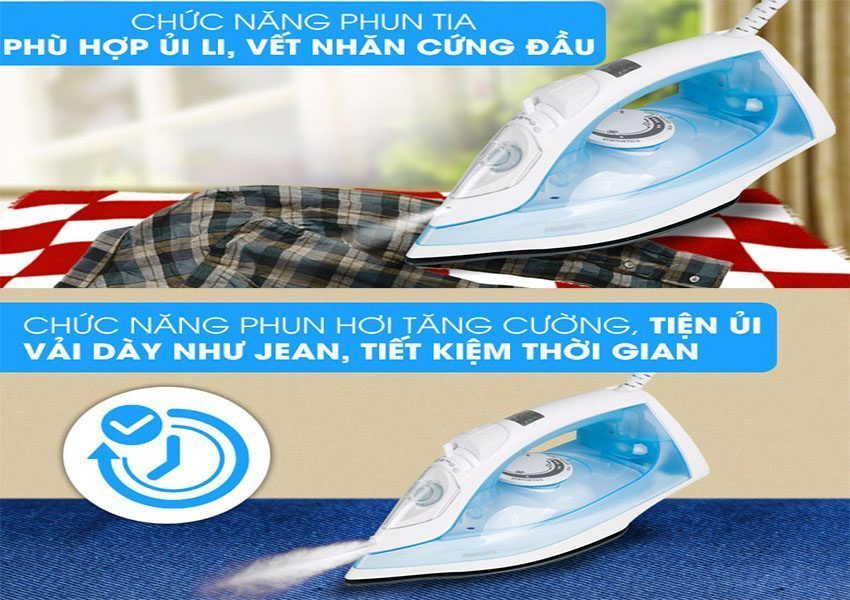 Bàn ủi hơi nước Philips GC1740 - Hàng chính hãng