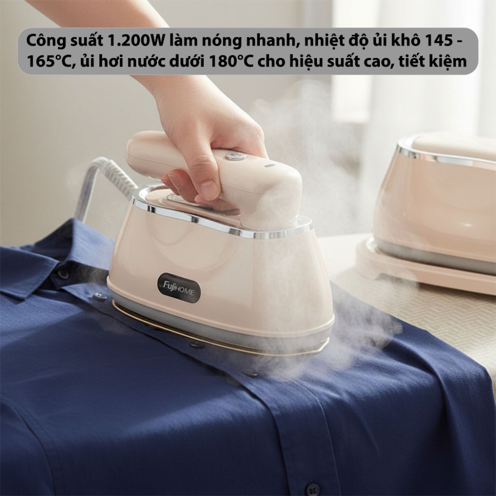 Bàn là hơi nước cầm tay gấp gọn Fujihome SI200DC - Hàng chính hãng