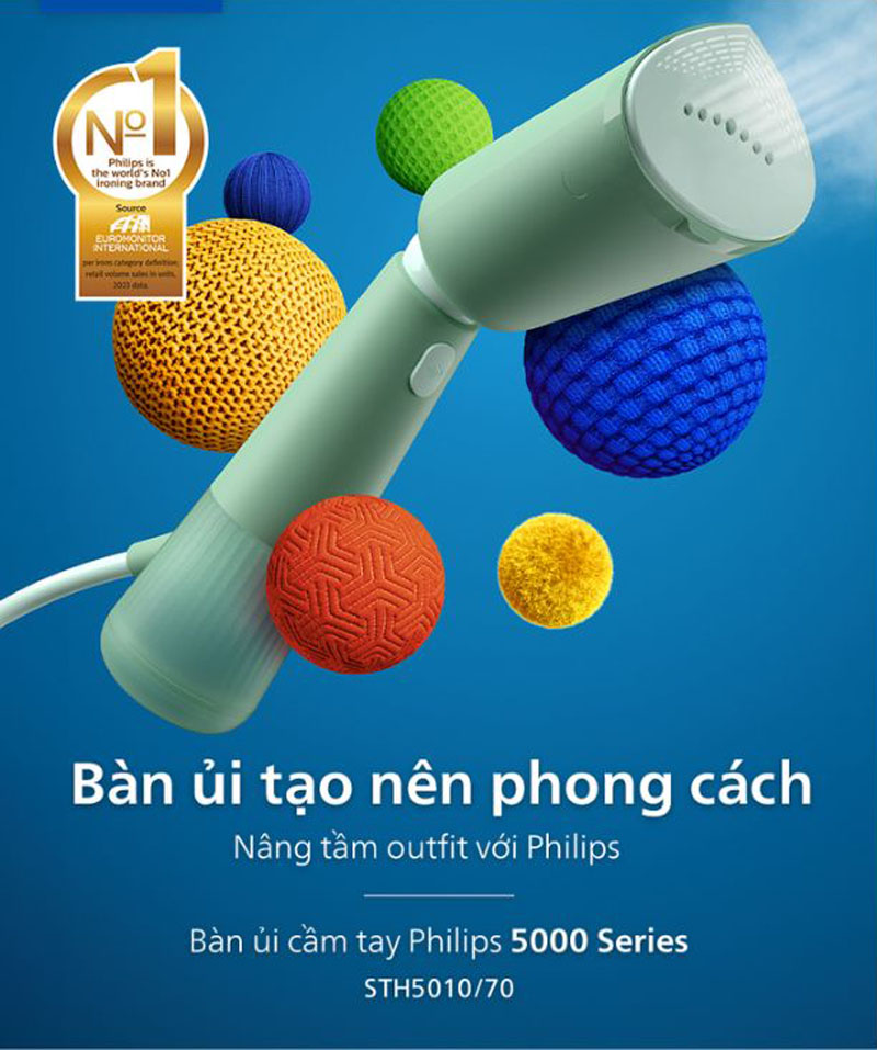 Bàn ủi hơi nước cầm tay Philips STH5010/70 - Hàng chính hãng