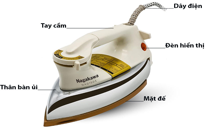 Bàn là khô Nagakawa NAG1503