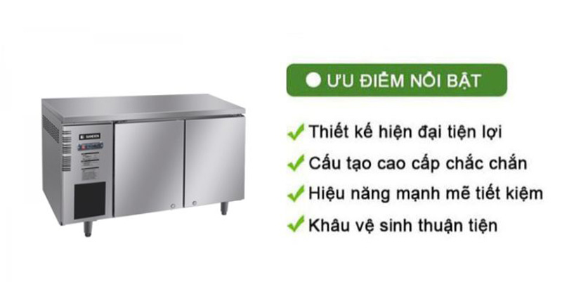 Bàn mát 2 cánh inox Sanden SCC-1203 - Hàng chính hãng