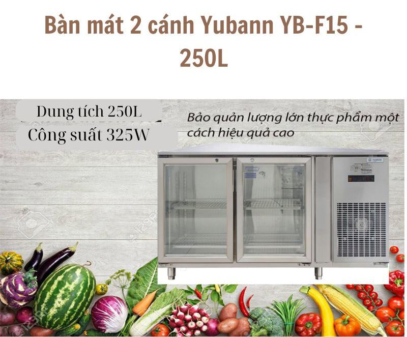 Bàn mát 2 cánh Yubann YB-F15 - 350L - Hàng chính hãng